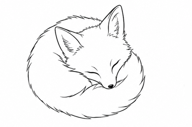 Fox tattoo variant 1