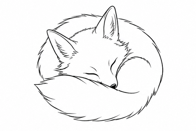 Fox tattoo variant 2