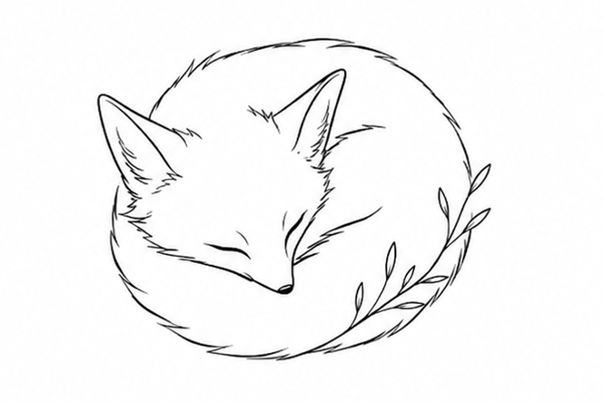 Fox tattoo variant 3
