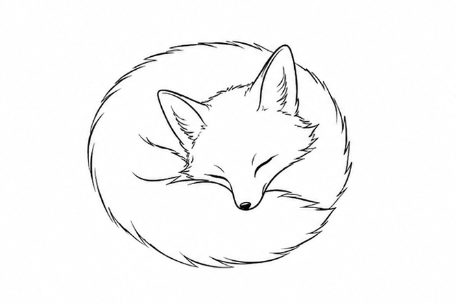 Fox tattoo variant 4